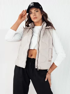 Kamizelka damska pikowana TREOS jasnoszara Dstreet TY4217-XXL - Kamizelki damskie - miniaturka - grafika 1