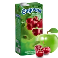 Soki i napoje niegazowane - Nektar jabłkowo wiśniowy Sadochok,0,95l - miniaturka - grafika 1