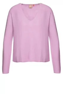 Swetry damskie - BOSS C_feron sweter damski z dzianiny, Light/Pastel Pink680, XL - grafika 1