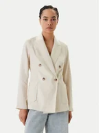 Marynarki i żakiety damskie - United Colors Of Benetton Marynarka 2AGHDW03E Beżowy Regular Fit - miniaturka - grafika 1