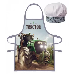 Traktor Fartuszek + Czapka Kucharska zestaw dziecięcy G24 - Fartuchy i rękawice kuchenne - miniaturka - grafika 1