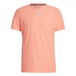 Koszulki męskie - adidas Koszulka męska (Short Sleeve) X-City Heat Tee, Coral Fusion, IB7381, S - grafika 1