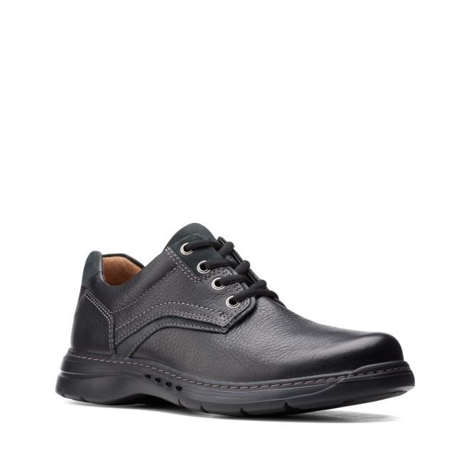 Clarks Un Brawley Pace H [black leather] - rozmiar 41