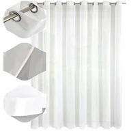 Firany - Firana gotowa na przelotkach 240x300 woal kółka firany z lamówka gładkie - miniaturka - grafika 1