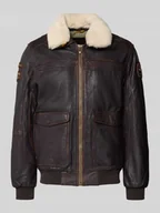 Kurtki męskie - Kurtka pilotka o kroju regular fit ze skóry model ‘SNOWPROP’ - miniaturka - grafika 1