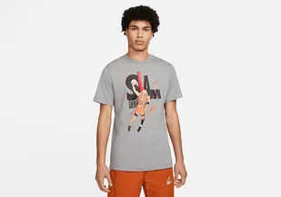 Nike Air Jordan Game 5 Crew Tee Carbon Heather - Koszulki męskie - miniaturka - grafika 1