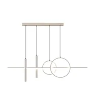 Lampy sufitowe - Linet Plus- Nowoczesna Wisząca Lampa LED Biały nad stół - miniaturka - grafika 1