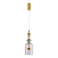 Lampy sufitowe - Lampa wisząca ARTE 12W LED śr. 13cm mosiądz - miniaturka - grafika 1