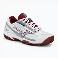 Buty sportowe damskie - Buty do tenisa damskie Mizuno Break Shot 4 CC white/cabernet/papyrus - miniaturka - grafika 1