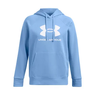 Damska Bluza UNDER ARMOUR UA RIVAL FLEECE BIG LOGO HDY 1379501-465 – Niebieski - Bluzy damskie - miniaturka - grafika 1