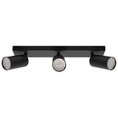 Lampy sufitowe - Ideus Plafon LAMPA sufitowa MANAM 03765 regulowana OPRAWA metalowe tuby reflektorki na listwie okrągłe czarne 03765 - miniaturka - grafika 1