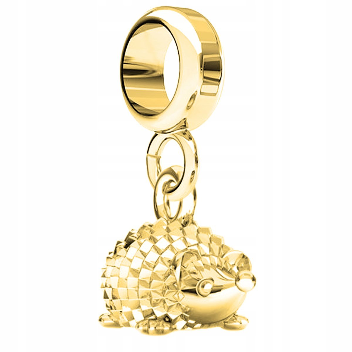 Charms Złoty z Jeżem Jeżykiem Zwierzę Jeż Jeżyk Kolce Jeża SREBRO 925