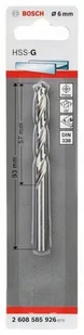HSS -G 6 x 57 x 93 mm 2608585926 - Wiertła - miniaturka - grafika 2