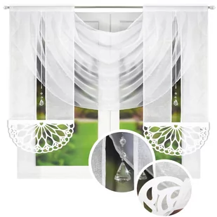 Firana Gotowa Ażur Panel Batyst Firanka Filc Woal - Firany - miniaturka - grafika 1
