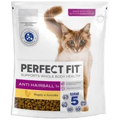 Sucha karma dla kotów - Karma dla kota PERFECT FIT Anti Hairball Kurczak 750 g - miniaturka - grafika 1
