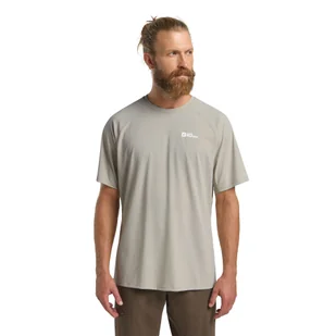Męska koszulka z krótkim rękawem Jack Wolfskin PRELIGHT SWIFT T M seal - S - Koszulki męskie - miniaturka - grafika 1