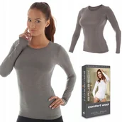 Koszulki i topy damskie - Koszulka damska WEŁNIANA termo BRUBECK LS11610 - L - miniaturka - grafika 1