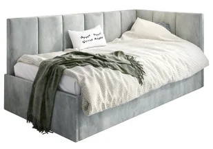 Narożne łóżko tapicerowane z podnoszonym stelażem 90x200 F4-P76 - Stelaże pod materac - miniaturka - grafika 1