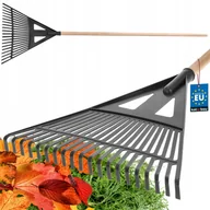 Grabie i motyki - GRABIE WACHLARZOWE GRABKI DO LIŚCI I TRAW OGRODOWE PLASTIKOWE CZARNE 430 MM - miniaturka - grafika 1