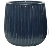 Donice - Donica ceramiczna Ondas S 12 cm granatowy - miniaturka - grafika 1