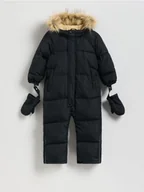Kombinezony dla dzieci - Reserved - Ocieplany kombinezon z rękawiczkami - czarny - miniaturka - grafika 1