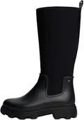 Kalosze damskie - Tommy Hilfiger Damskie buty przeciwdeszczowe FLAGA DŁUGA RAINBOOT CIEPŁA Podszewka FW0FW08973 Kalosze Czarne (Czarne), 6, Czarny, 39 EU - miniaturka - grafika 1