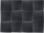 Inne akcesoria studyjne - DNA AM4 BK panel akustyczny zestaw 12 szt. czarny samoprzylepna pianka mata wygłuszająca - miniaturka - grafika 1