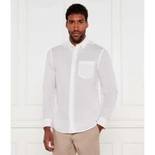 Calvin Klein Lniana koszula Regular Fit - Koszule męskie - miniaturka - grafika 1