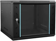 Szafy rack - vidaXL Szafa sieciowa z przechowywaniem Czarny 60 x 60 x 50 cm Stal - miniaturka - grafika 1