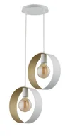 Lampy sufitowe - Sigma Stylowa lampa wisząca biura i domu HAPPY E27 60W szer. 38cm biały złoty 32290 - miniaturka - grafika 1