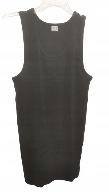 PODKOSZULEK MĘSKI NA RAMIĄCZKACH BAWEŁNA CZARNY M