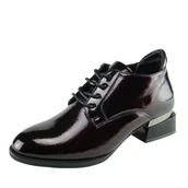 Półbuty damskie - Półbuty damskie VINCEZA 58160 lakierki burgund - miniaturka - grafika 1