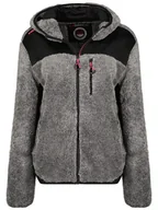 Kurtki damskie - Maison Montaigne Kurtka polarowa "Telomai" w kolorze szaro-czarnym - miniaturka - grafika 1