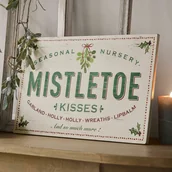 Ozdoby bożonarodzeniowe - Tablica dekoracyjna Mistletoe - miniaturka - grafika 1