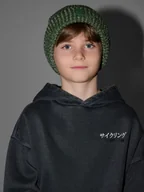 Czapki dla dzieci - 4F Czapka beanie odblaskowa chłopięca - khaki Uniwersalny - miniaturka - grafika 1