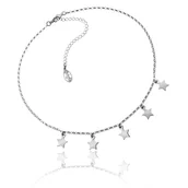 Naszyjniki - Choker z gwiazdkami srebrny - miniaturka - grafika 1