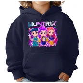 Bluzy dla dziewczynek - BLUZA DZIECIĘCA K-POPOWE ŁOWCZYNIE DEMONÓW HUNTRIX 110-116 Z KAPTUREM - miniaturka - grafika 1
