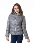 Kurtki damskie - Ciepła Zimowa Kurtka Damska Puchowa 5611 XXL stalo - miniaturka - grafika 1