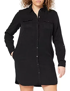 VERO MODA Damska sukienka dżinsowa VMSILLA LS Short Dress LT BL GA NOOS, czarny (czarny), XXL - Sukienki - miniaturka - grafika 1