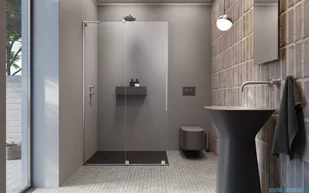 Radaway Furo SL kabina Walk-in 100x200cm lewa szkło przejrzyste 10306538-01-01L/10110494-01-01 - Kabiny prysznicowe Radaway Furo SL kabina Walk-in 100x200cm lewa szkło przejrzyste 10306538-01-01L/10110494-01-01 - Kabiny prysznicowe - miniaturka - grafika 3