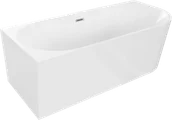 Wanny - Mexen Mia wanna wolnostojąca narożna lewa 170 x 80 cm, biała, przelew chrom - 52691708000L-01 - miniaturka - grafika 1