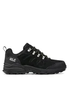 Buty trekkingowe męskie - Jack Wolfskin Trekkingi Refugio Texapore Low M 4049851 Czarny - miniaturka - grafika 1