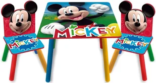 Disney Myszka Mickey drewniany stół i 2 krzesła zestaw od Nixy Children - Stoliki dla dzieci - miniaturka - grafika 1