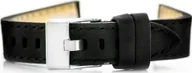 Akcesoria do smartwatchy - Pasek skórzany do zegarka W25 - czarny - 22mm - miniaturka - grafika 1