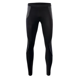 Męskie Legginsy termoaktywne HI-TEC BURAZ BOTTOM 91741-BLK/GR – Czarny - Bielizna sportowa męska - miniaturka - grafika 1