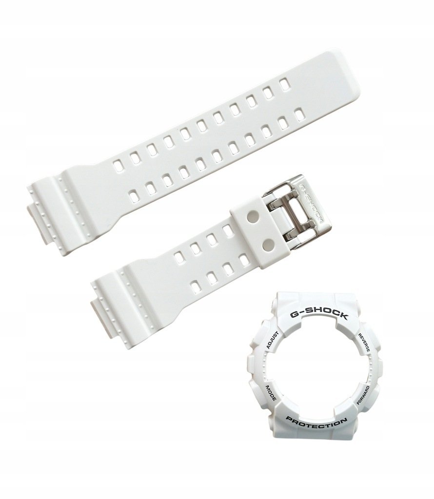Biały komplet pasek i bezel G-Shock GA-100B-7A GA-100B GA-100 GA-110 matowy