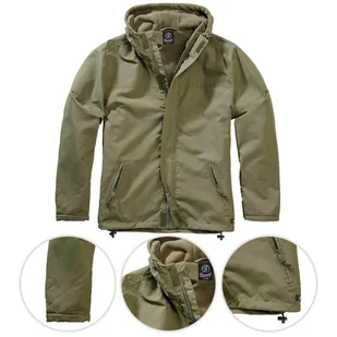 Kurtka turystyczna męska Brandit Frontzip Windbreaker Olive - Odzież trekkingowa damska - miniaturka - grafika 1