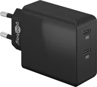 Ładowarki do telefonów - Ładowarka sieciowa 2x USB-C 36W PD Goobay CZARNA - miniaturka - grafika 1