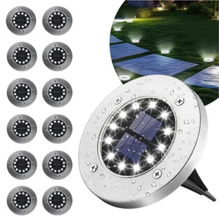 12x Lampka Solarna Ogrodowa Wbijana 12 LED, Gruntowa Lampa Najazdowa Wodoodporna BLIXTAR - Lampy ogrodowe - miniaturka - grafika 1