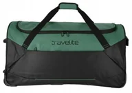 Torby podróżne - Torba Podróżna na kółkach Travelite Basics 71cm Czarno Zielona - miniaturka - grafika 1